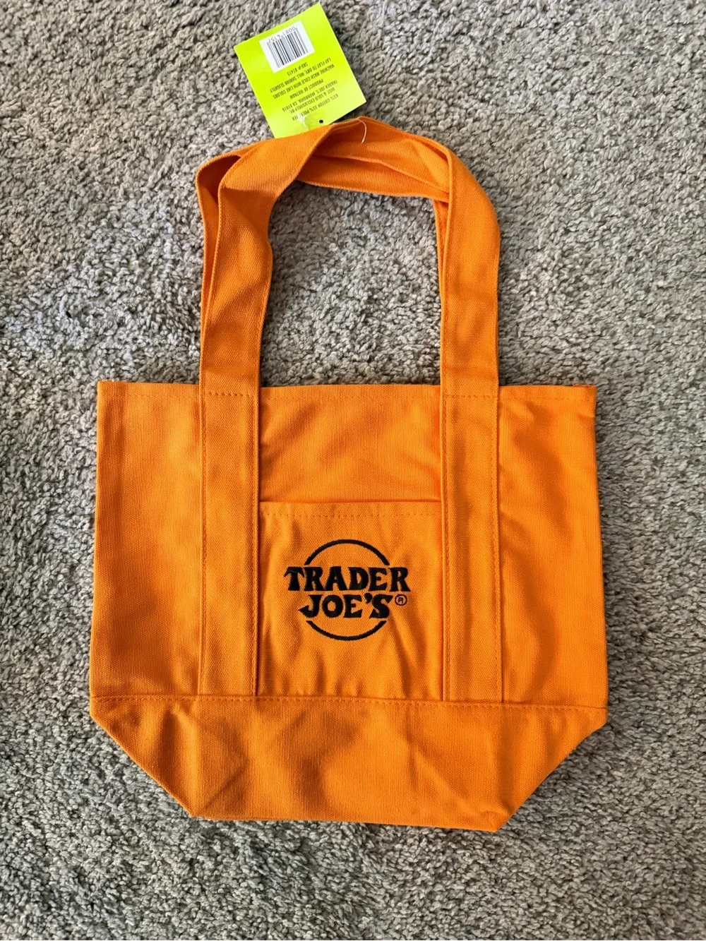 Trader Joe's Orange Canvas Tote Bag
